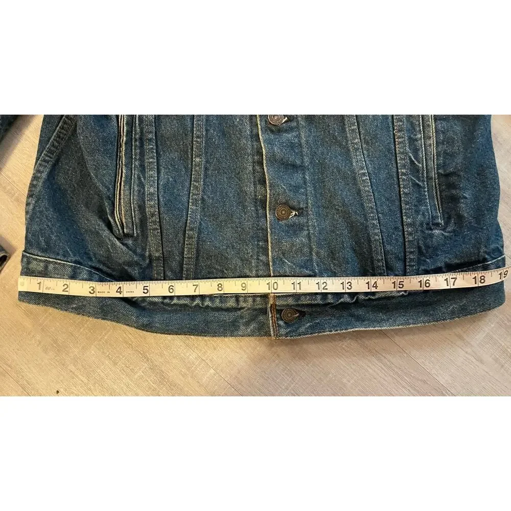 VTG 70s Levis Denim Trucker Jacket Blue Jean Pointed Collar 40 S/M